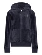 Diamante Zip Through Hoodie Tops Sweat-shirts & Hoodies Hoodies Navy J...