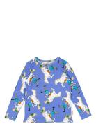 The Horse Shirt Tops T-shirts Long-sleeved T-shirts Blue Martinex