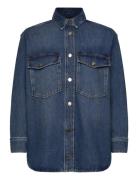 Alba Over D Shirt Tops Shirts Long-sleeved Blue AllSaints