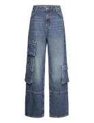 Leni_1_B Bottoms Jeans Wide Blue HUGO BLUE