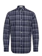 Reg Colorful Poplin Check Shirt Tops Shirts Casual Blue GANT