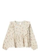 Nmfbiba Ls Loose Shirt Lil Tops Blouses & Tunics Beige Lil'Atelier