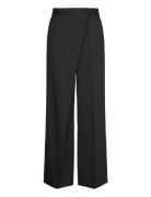 2Nd Johanna - Office Essential Bottoms Trousers Wide Leg Black 2NDDAY