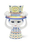 Lady With Hat Vase H20.5 Cm Blå Home Decoration Vases Big Vases Blue B...