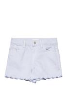 Shorts With Wavy Hem Bottoms Shorts Blue Mango