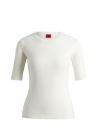 Darnelia Tops T-shirts & Tops Short-sleeved Cream HUGO