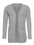 Konlesly L/S Open Cardigan Knt Tops Knitwear Cardigans Grey Kids Only