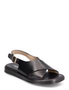 Sandals - Flat Matalapohjaiset Sandaalit Black ANGULUS