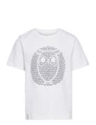 Regular Fit Owl Chest Print - Gots/ Tops T-shirts Short-sleeved White ...