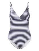 Ibiza Swimsuit Jacquard Uimapuku Uima-asut Navy Missya