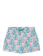 Printed Swimming Trunks Uimashortsit Blue Mango
