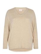 Wa-Sim Tops Knitwear Jumpers Beige Wasabiconcept