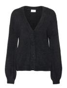 Vilajuli Ls Over Rev Knit Cardi-Noos Tops Knitwear Cardigans Black Vil...