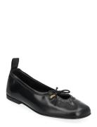 Rosalind Black Leather Ballet Flats Ballerinat Black ALOHAS