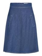 Air Denim Stelly Skirt Polvipituinen Hame Blue Mads Nørgaard