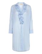 Mmjelena Voile Dress Polvipituinen Mekko Blue MOS MOSH