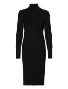 Srfelina Rollneck Dress Knit Polvipituinen Mekko Black Soft Rebels