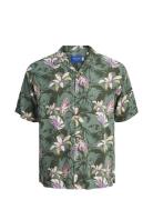 Jorluke Tampa Aop Shirt Ss Sn Tops Shirts Short-sleeved Green Jack & J...