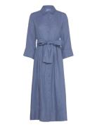 Marja Linen Dress Polvipituinen Mekko Blue Ella&il