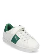 Crosscourt Line Velcro Kids Sport Sneakers Low-top Sneakers White FILA