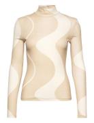 Envelda Ls H-N Tee 5328 Tops T-shirts & Tops Long-sleeved Beige Envii