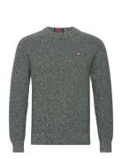 D2. Twisted Cotton C-Neck Tops Knitwear Round Necks Green GANT