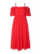 Slfanelli 3/4 On Off Ankle Dress B Polvipituinen Mekko Red Selected Fe...