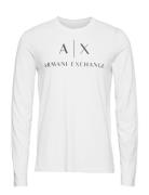 T-Shirt Tops T-shirts Long-sleeved White Armani Exchange