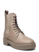 Cph576 Shoes Boots Ankle Boots Laced Boots Beige Copenhagen Studios