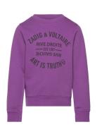 Sweatshirt Tops Sweat-shirts & Hoodies Sweat-shirts Purple Zadig & Vol...