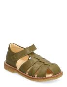 Sandals - Flat - Closed Toe Shoes Summer Shoes Sandals Green ANGULUS