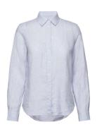 Reg Linen Chambray Shirt Tops Shirts Long-sleeved Blue GANT