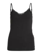 Vidaisy Lace Singlet - Noos Tops T-shirts & Tops Sleeveless Black Vila