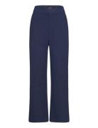 Trouser Cropped Cotton Bottoms Trousers Wide Leg Blue Lindex