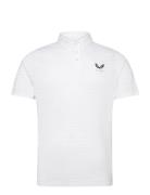 Pinnacle Pique Stripe Polo Tops Polos Short-sleeved White Castore