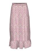 Vmsmilla H/W Ankle Skirt Wvn Ga Pitkä Hame Pink Vero Moda