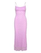 Adoni Mesh Midi Dress Polvipituinen Mekko Purple Bardot