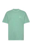 Loose Logo Tee Tops T-shirts Short-sleeved Blue Lee Jeans