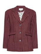 Perlars Blazer Blazers Single Breasted Blazers Burgundy Résumé