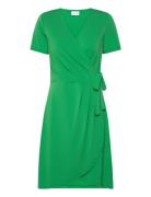 Vinayeli S/S Knee Wrap Dress/Su - Noos Polvipituinen Mekko Green Vila