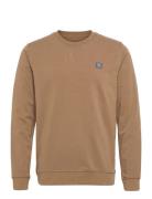 Basic Organic Crew Tops Sweat-shirts & Hoodies Sweat-shirts Brown Clea...