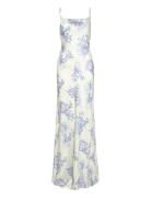 Eliza Tie Back Slip Maxi Dress Maksimekko Juhlamekko Blue Malina