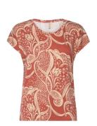 Sc-Marica Aop Tops T-shirts & Tops Short-sleeved Red Soyaconcept