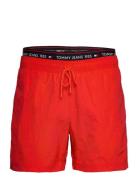 Dw Sf Medium Drawstring Olohousut Red Tommy Hilfiger