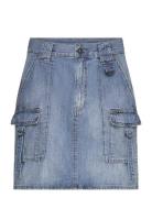 Viktoria Utility Mini Skirt Wmn Lyhyt Hame Blue G-Star RAW