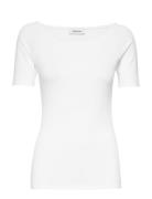 Tansy Top Tops T-shirts & Tops Short-sleeved White Modström