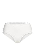 Silk Hipster W/ Lace Hipsterit Alushousut Alusvaatteet White Rosemunde