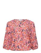 Fpmerla Bl 1 Tops Blouses Long-sleeved Pink Fransa Curve