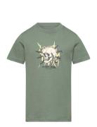 Jorheavens Tee Ss Crew Neck Sn Jnr Tops T-shirts Short-sleeved Green J...