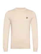 Cotton Crew Neck Jumper Tops Knitwear Round Necks Beige Lyle & Scott